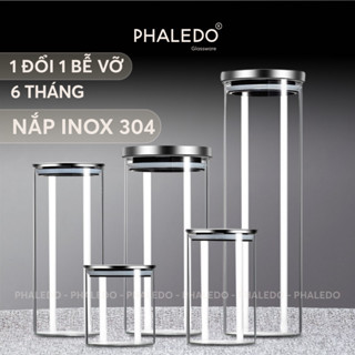 Hũ Thuỷ Tinh Có Nắp Inox, Lọ Thuỷ Tinh Nắp Inox Không Gỉ, Cam Kết Không Chứa Chì Cao Cấp PHALEDO (P-0364)
