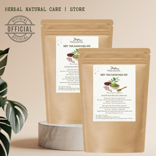  Bột trà xanh đậu đỏ nguyên chất Thenaturfarm   100GR   Nguyên liệu hỗ trợ sáng da mờ thâm sạm tẩy da chết 