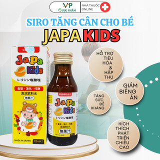 Siro Japa Kids Ăn Ngon Cho Bé - Hỗ Trợ Bé Tăng Cân, Kích Thích Vị Giác, Giảm Biếng Ăn, Hấp Thụ Tốt