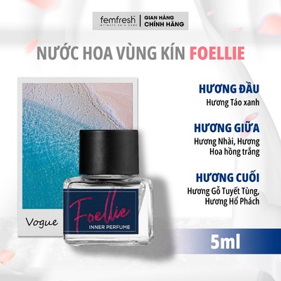 Nước Hoa Vùng Kín Foellie FOELLIE EAU DE VOGUE 5ml - Hương nữ tính năng động - Lưu Hương 48H