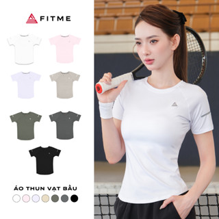 Áo thun thể thao nữ tập gym yoga Fitme vạt bầu thoáng khí thấm hút mồ hôi AVBNU