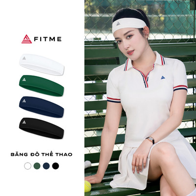 Băng đô thể thao nữ Fitme Headband chạy bộ, chơi tennis, pickleball co giãn thấm hút mồ hôi BDTN01