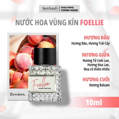 Nước hoa vùng kín FOELLIE Eaude BonBon INNER PERFUME -Hương thơm Ngọt Ngào & Trong Trẻo - 10ml