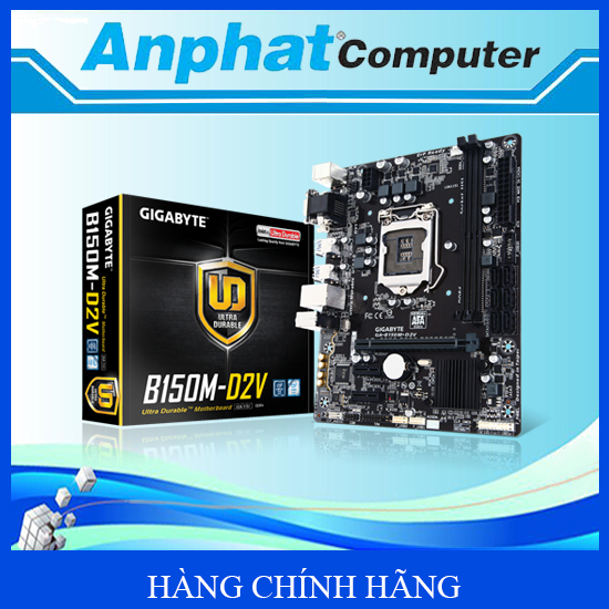 Bo mạch chủ Main Gigabyte B150M-D2V Socket LGA 1151 Hàng Cty (Fullbox) – Bảo hành 36 tháng