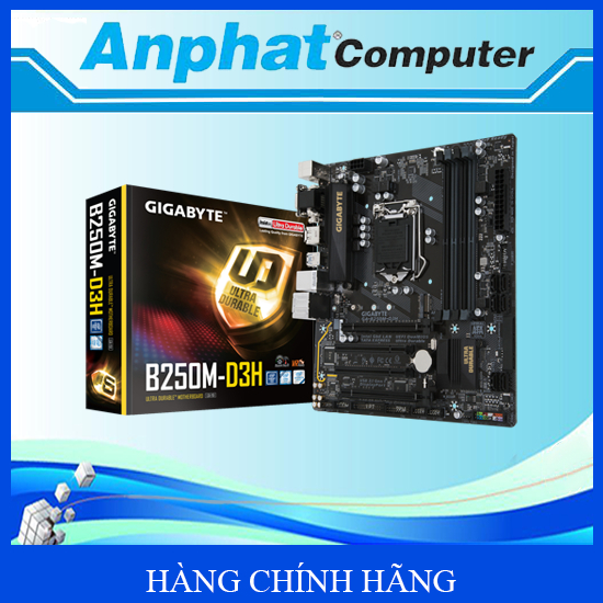 Bo mạch chủ Main Gigabyte B250M-D3H/M.2 4 khe ram4) Socket LGA 1151 Hàng Cty (Fullbox) – Bảo hành 36