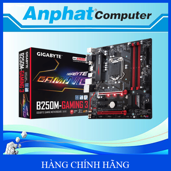 Bo mạch chủ Main Gigabyte B250M-Gaming3/M.2 (4 khe ram4) Socket LGA 1151 Hàng Cty (Fullbox) – Bảo hà