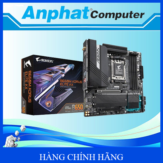 Bo Mạch Chủ Main Gigabyte B650M AORUS ELITE AX Socket AM5 - Hàng Chính Hãng