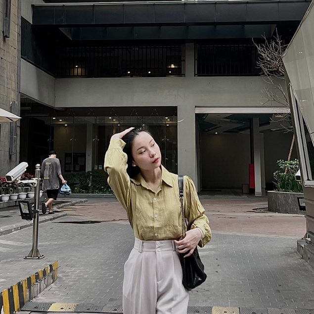 [Ảnh thật/Video] Quần ống suông 2 khuy cạp cao - 29feb.closet - Q14