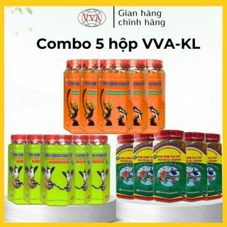 [COMBO 5 HỘP VVA-KL] Cám chim cao cấp Vương Việt Anh-Khánh Long dành cho Chào Mào, Chích Chòe, Họa Mi - Hộp 500g