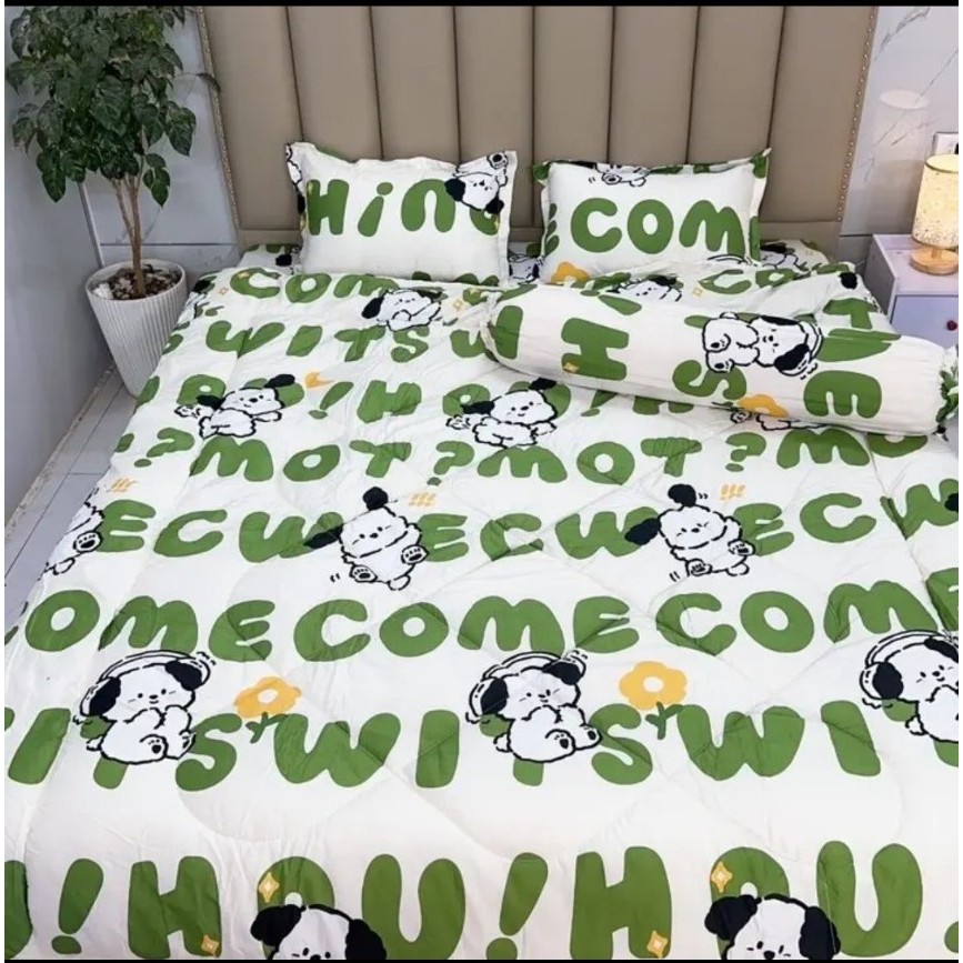 Ga Trải Giường Bo Chun Sẵn 1m8x2m,2mx2m2,lá cọ