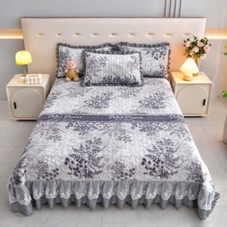 Bộ Ga Gối Nỉ Nhung Vân Chìm Trần Phủ Bèo, Thảm Nỉ Trần Phủ Nhiều Size Kèm 2 Vỏ Nằm - Thủy lê Bedding