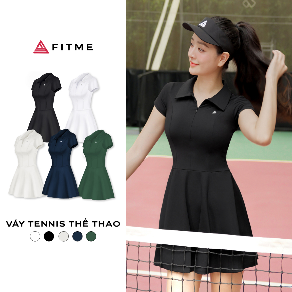 Váy tennis thể thao nữ Fitme GOC pickleball tặng kèm quần bảo hộ chất liệu thun co giãn thoáng khí DTNN01 | BigBuy360 - bigbuy360.vn