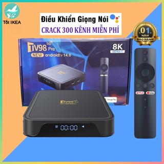 Android TV Box Giọng Nói Hỗ Trợ Kiểm Soát 8K 16G+256GB Việt Wifi 5G Bluetooth Băng Tần Kép Tivi Box 100 Kênh Miễn Phí