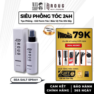  Xịt tạo phồng tóc nam Roug Sea Salt Spray 150ml chính hãng hỗ trợ tạo kiểu tóc - Waxshop - C2 