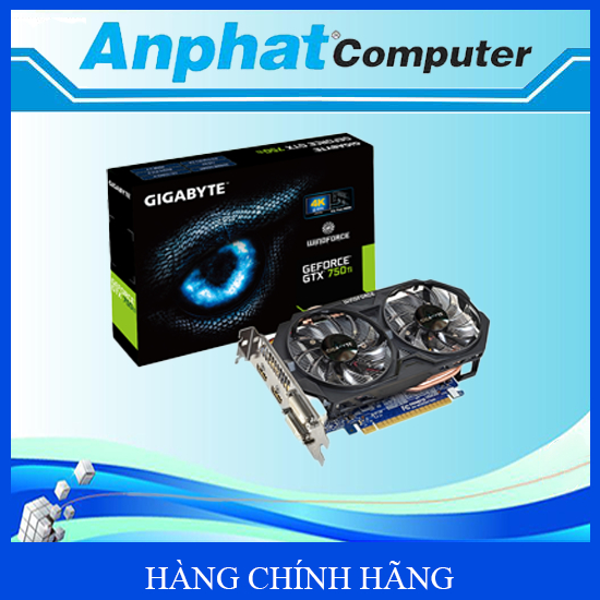 Card Màn Hình VGA Gigabyte GTX 750ti 2G D5 2 FAN (GV-N75TOC-2GI ) Hàng Công ty (Fullbox) – Bảo hành 