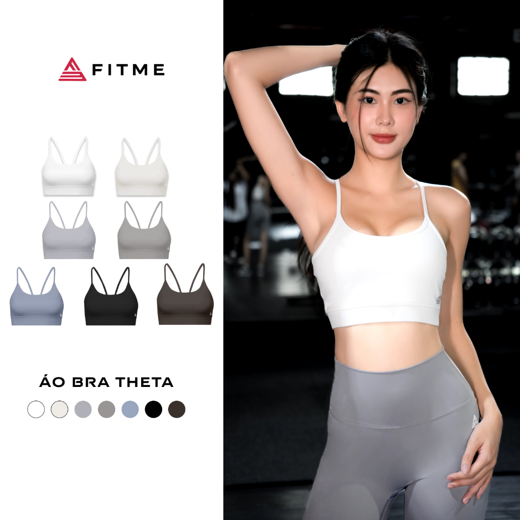 Áo bra tập gym yoga nữ Fitme Theta có mút chống sốc. nâng ngực chất thun thể thao cao cấp co giãn thoải mái BRTT | BigBuy360 - bigbuy360.vn