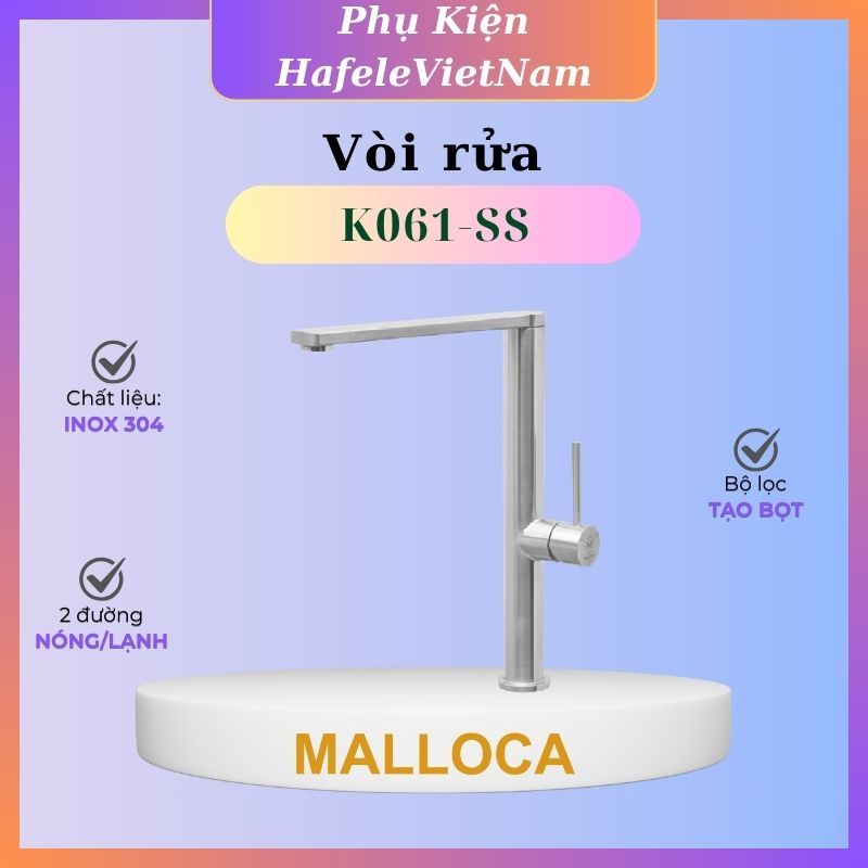 Vòi Rửa Chén Malloca K061-SS bảo hành 3 năm - Tiện Lợi, Bền Đẹp Với Thời Gian