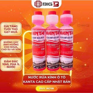 Nước rửa kính ô tô KANTA đậm đặc 250ml pha 25 lít nước - CHÍNH HÃNG - Gia tăng tuổi thọ gạt mưa - Êm Sạch Bền