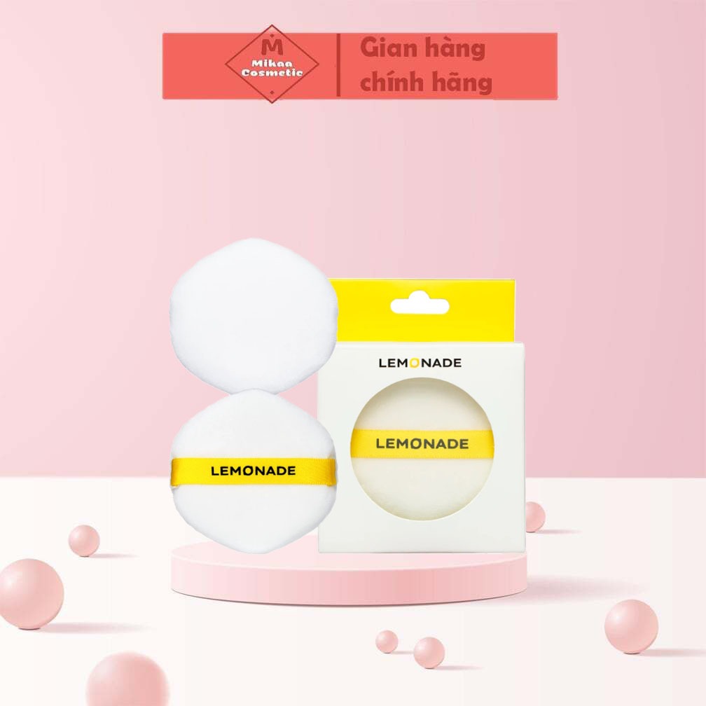 Bộ 2 Bông Phấn Phủ Lemonade – Bông Phấn Trang Điểm Tán Mịn