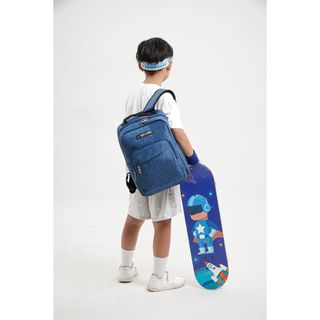 Balo Học Sinh Cho Bé SimpleCarry Issac 3 Nhiều Màu, Có Miếng Dạ Quang, Chất Liệu Vải Cao Cấp