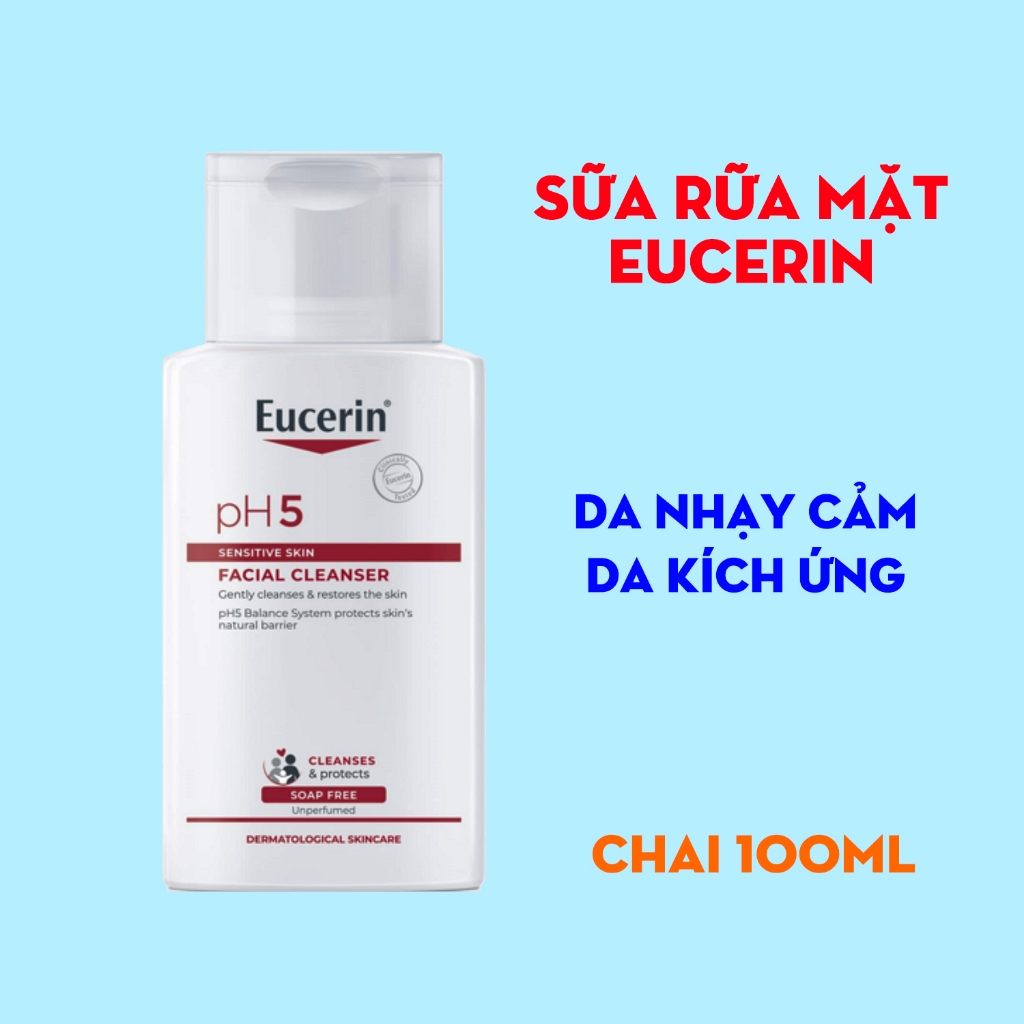 Sữa Rửa Mặt Da Nhạy Cảm Eucerin pH5 Facial Cleanser 100ml