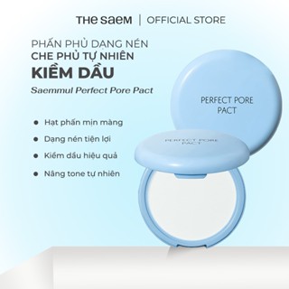 [the SAEM Official] Phấn Phủ Dạng Nén Kiềm Dầu Nâng Tông the SAEM Saemmul Perfect Pore Pact (12g)