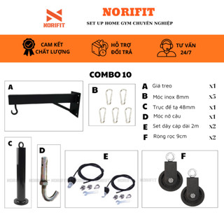  Bộ Dây Cáp Ròng Rọc Dây Cáp Kèm Khung Treo Giá Treo Tập Gym Tại Nhà Tăng Cường Sức Khoẻ  Combo 10  