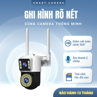 Camera Wifi Ngoài Trời 2 Mắt V360 Pro – 2 Màn Hình Quan Sát, Đàm Thoại 2 Chiều, Báo Động Chống Trộm, Chống Nước IP66