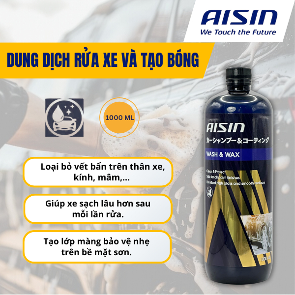 Xà phòng rửa xe AISIN WASH & WAX 1000ml đậm đặc  ADPAZ-4005
