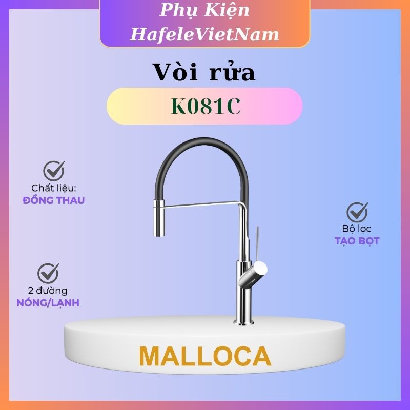 Vòi Malloca đồng thau mạ Chrome K081C - Chất Liệu Bền Đẹp Với Thời Gian