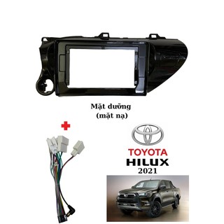 Mặt dưỡng Toyota Hilux 2015-2020 - Mặt nạ dưỡng màn hình android 10 inch kèm giắc zin theo xe
