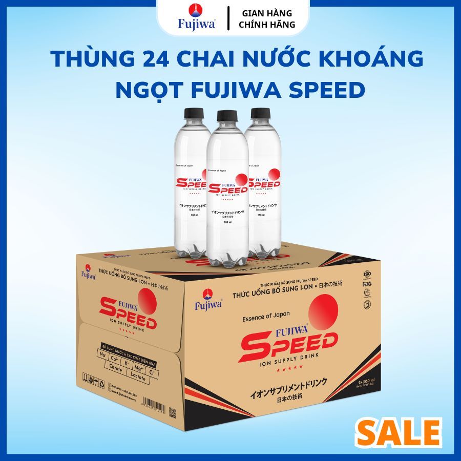 Fujiwa Speed - Thùng 24 Chai 550ml Thức Uống Bổ Sung I-ON Giúp bù khoáng, hồi phục năng lượng