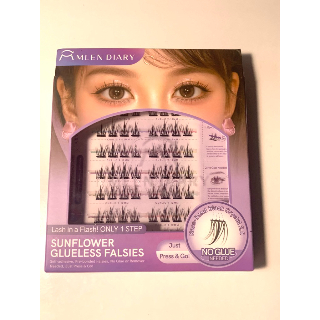 (New) Mi giả sẵn keo Mlen Diary Hướng Dương
