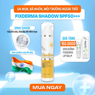 Kem chống nắng dưỡng ẩm FixDerma Shadow SPF 50+++ 50ml - Bảo vệ da UV, công nghệ Silicone Matte
