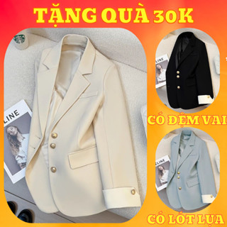  Áo vest áo blazer áo khoác cho nữ dài tay cúc giữa tay phối viền trẻ trung ÁO VEST TAY PHỐI TRẮNG 