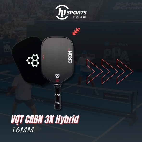 Vợt Pickleball CRBN 3X Hybrid Kèm Túi Đựng Vợt CRBN - 16mm