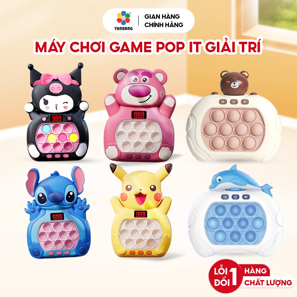  Đồ chơi pop it điện tử thế hệ mới có nhạc và đèn máy chơi game pop it 999 level  tặng tua vít + pin  