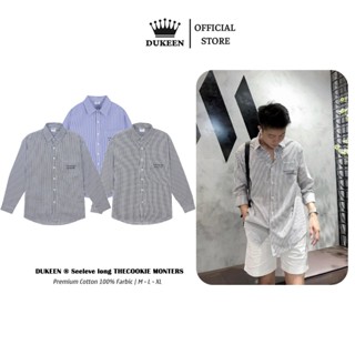 Áo Sơ Mi Kẻ Sọc Dài Tay Form Rộng Unisex. Sơ Mi Kẻ Nam Nữ THECOOKIE MONTERS SM027