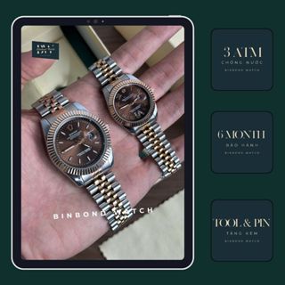 Đồng Hồ Pin Nam RCF Niềng Băm Mặt Tròn Size 41mm Dây Thép Đúc Nguyên Khối Không Bay Màu Chống Nước Tốt Bảo Hành 12 Tháng