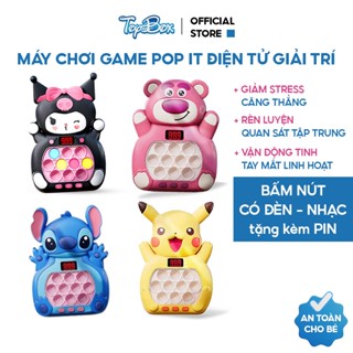 [Tặng Kèm Pin] Đồ chơi Pop It thế hệ mới 999 Level - Pop it điện tử chơi game giải trí bấm nút có đèn nhạc