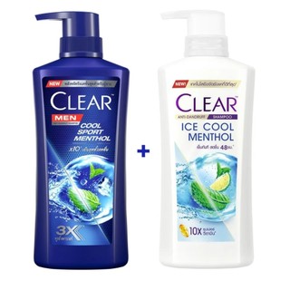  Hướng Star Shop Combo 2 dầu Gội Clear Bạc Hà 370ml và Clear Men 390ml Thái Lan 