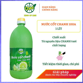 Nước cốt chanh 100A Chavi chai 1lít – Chiết xuất từ chanh tươi chất lượng, tạo vị chua tự nhiên.