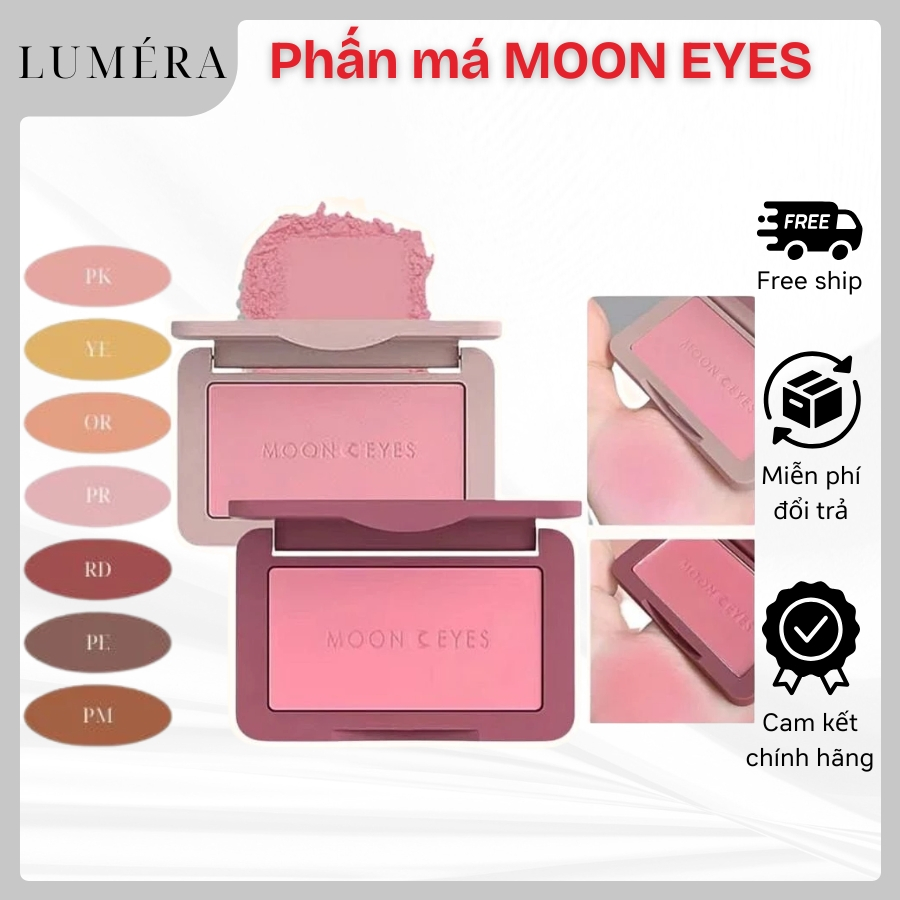 [MUA 5 GIẢM 3%] Phấn má hồng Mooneyes 60 màu đa dạng mịn mềm mại lâu trôi 6.5g