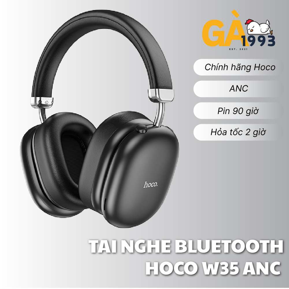 Tai Nghe Chụp Tai Hoco W35 Pin Siêu Trâu 40h, Bluetooth V5.3, Kiểu Dáng Sang Trọng - BABYCHICKENDECOR | BigBuy360 - bigbuy360.vn