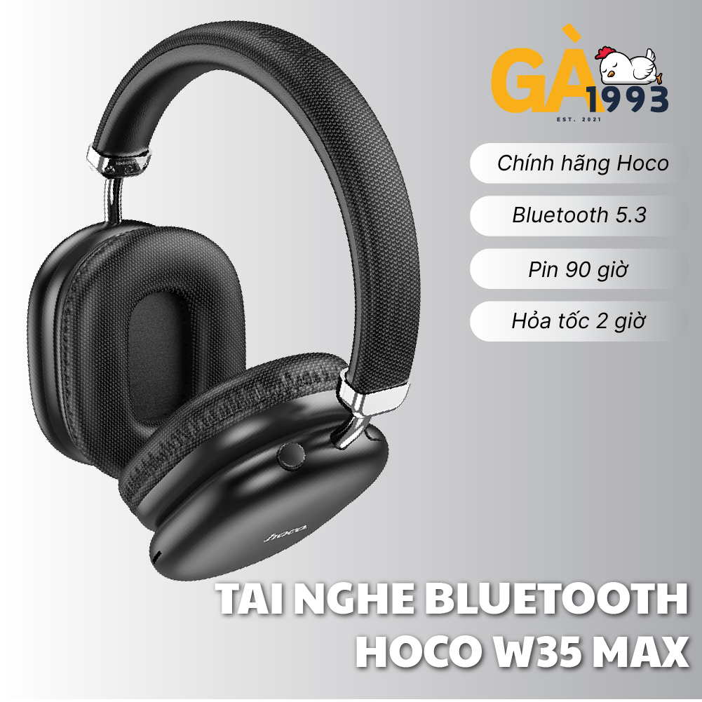 Tai Nghe Chụp Tai Hoco W35 Pin Siêu Trâu 40h, Bluetooth V5.3, Kiểu Dáng Sang Trọng - BABYCHICKENDECOR | BigBuy360 - bigbuy360.vn