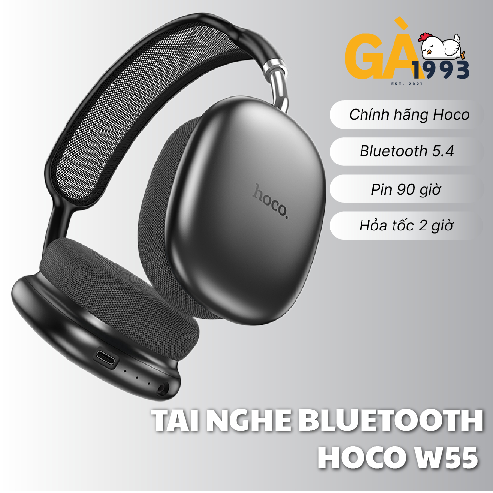 Tai Nghe Chụp Tai Hoco W35 Pin Siêu Trâu 40h, Bluetooth V5.3, Kiểu Dáng Sang Trọng - BABYCHICKENDECOR | BigBuy360 - bigbuy360.vn