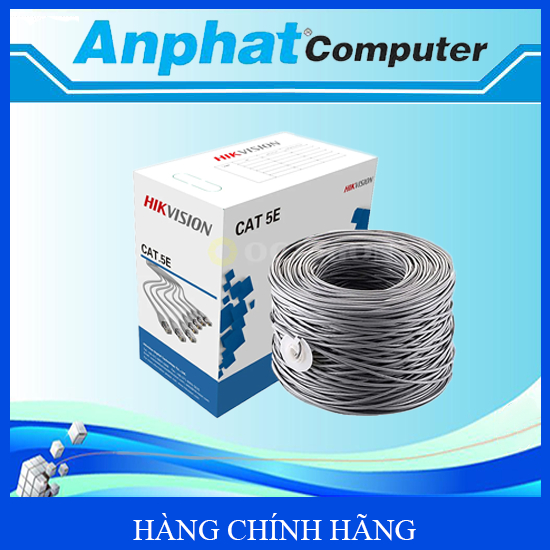 Thùng cáp mạng HIKVISION CAT 5E UTP DS-1LN5E-E/E (305m - Dây Cáp Xám) - Hàng Chính Hãng