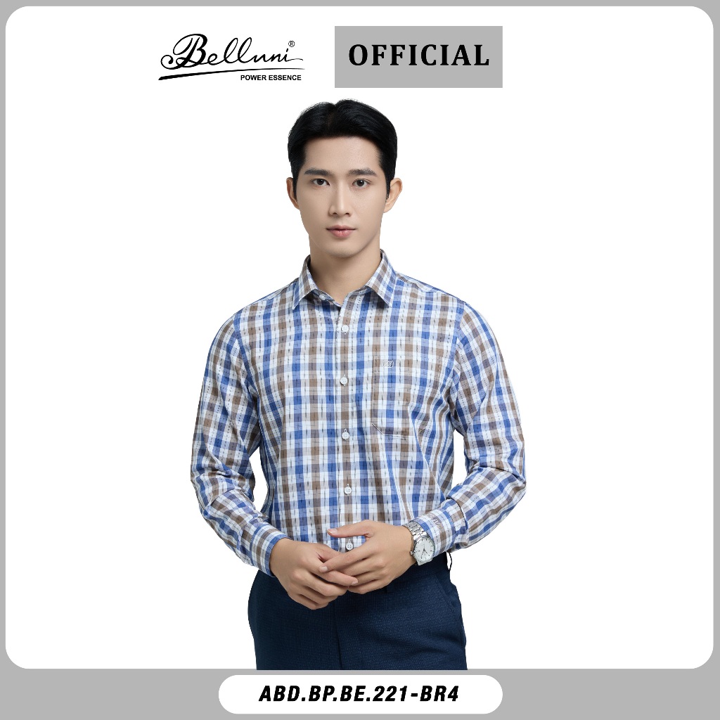 Áo sơ mi nam dài tay cao cấp BELLUNI vải sợi tre  ABD.BP.BE.221