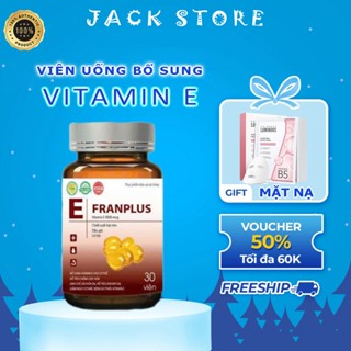 Vitamin E Đỏ FRANPLUS Viên Uống Làm Đẹp, Trắng Da, Hạn Chế Lão Hóa, Nám Sạm Chính Hãng