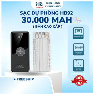 [li.nk Đặt] Pin Sạc Dự Phòng 30000mah HB92 hỗ trợ sạc nhanh 120W/22,5W sạc cho nhiều thiết bị điện thoại
